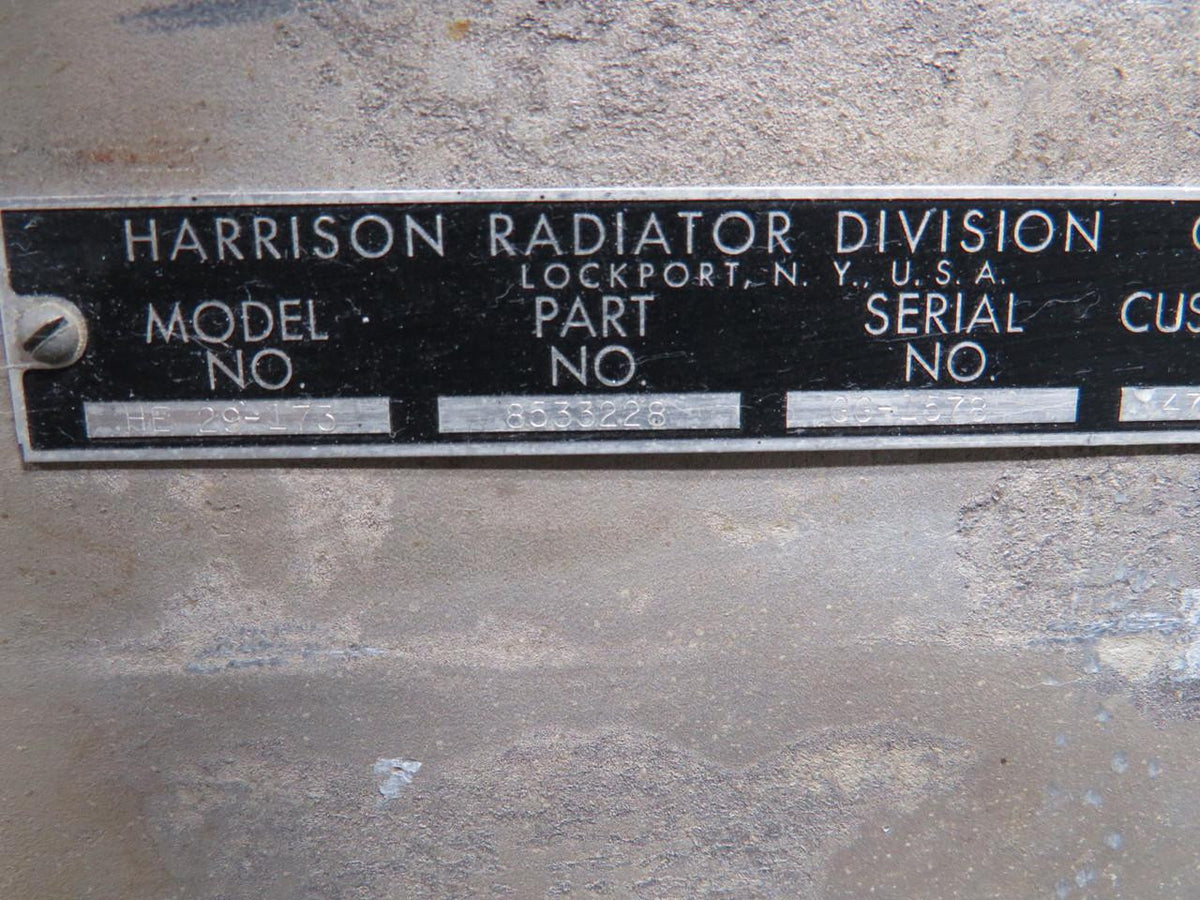 Harrison 8533228 (Alt: 4783100) Harrison HE29-173 Radiator Heat Exchanger
