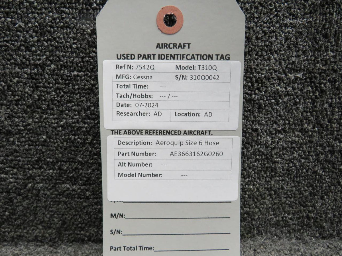 Aeroquip AE3663162G0260 Aeroquip Size 6 Hose
