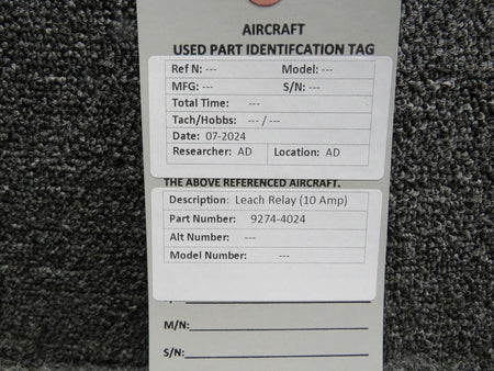 Leach Corp 9274-4024 Leach Relay (10 Amp)