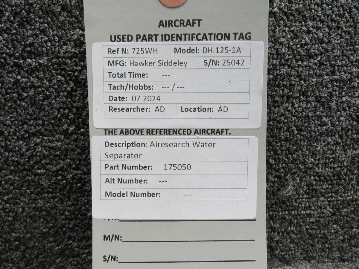 Airesearch 175050 Airesearch Water Separator