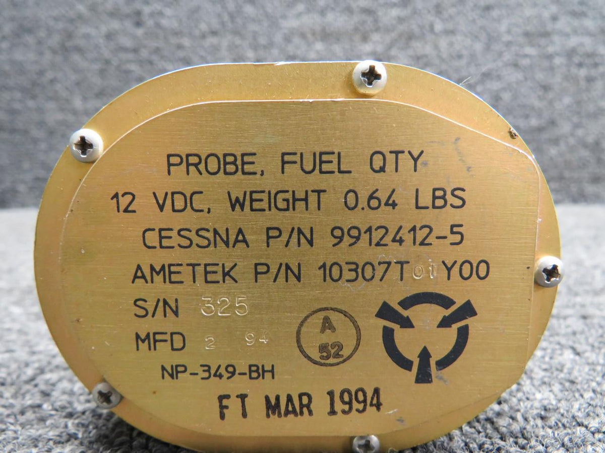 Ametek 10307T01Y00 (Alt: 9912412-5) Ametek Fuel Quantity Probe (12V)