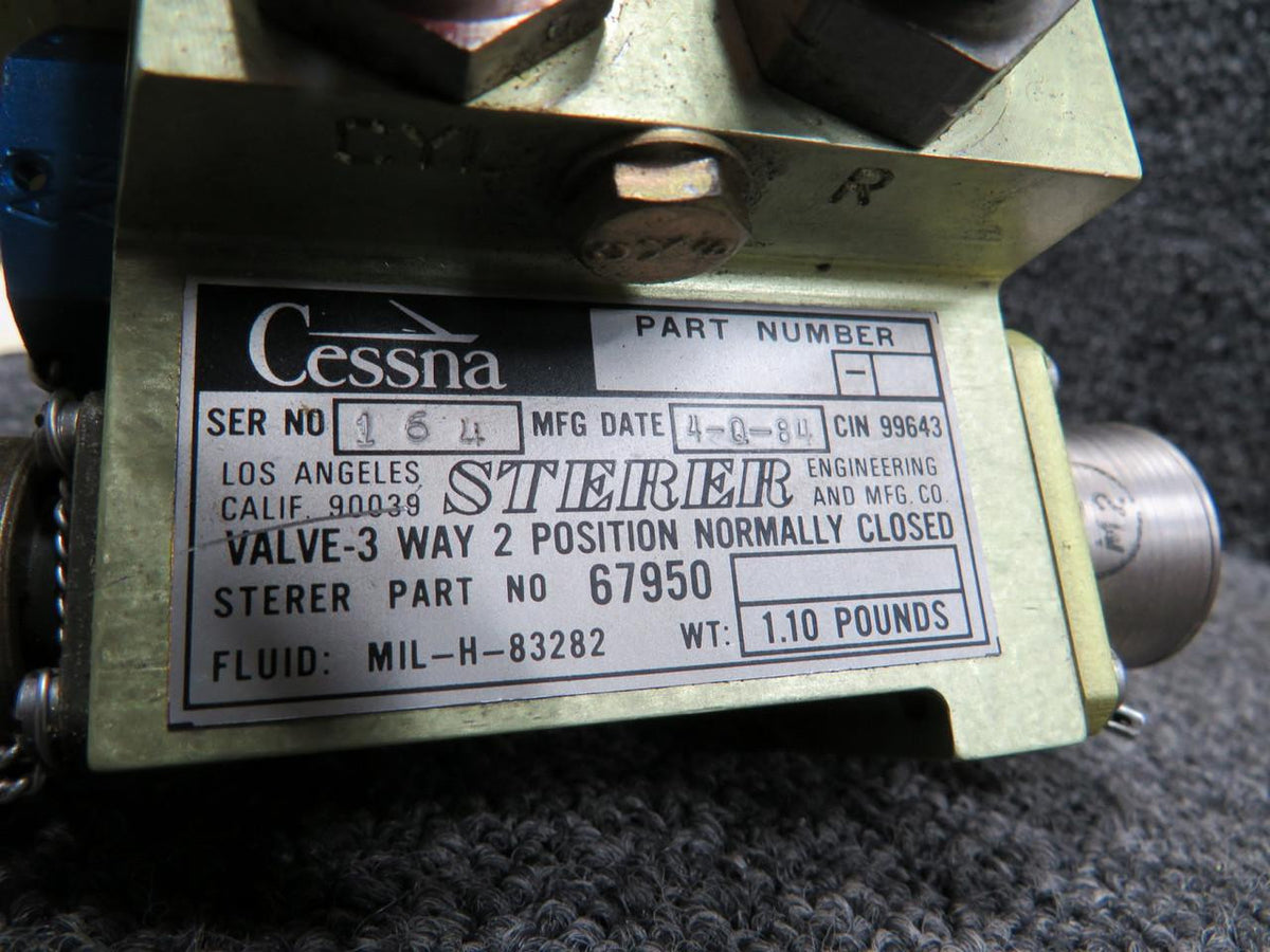 Sterer 67950 Sterer 3 Way 2 Position Normally Closed Valve Assembly