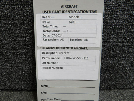 Dassault Falcon F10A220-500-111 Dassault Falcon Bracket Assembly