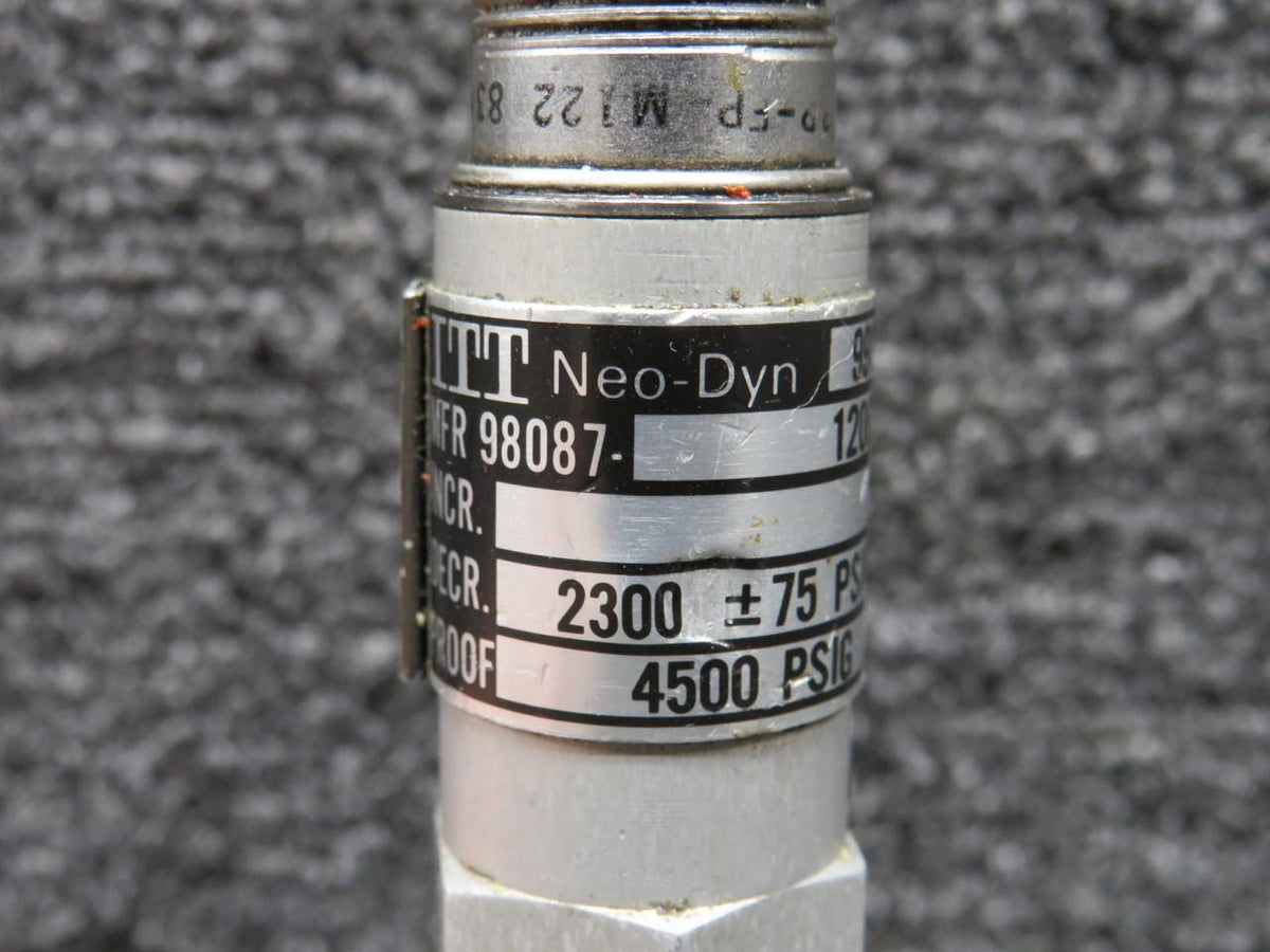 ITT Aerospace 98087-1206P44 (Alt: 9914145-2) ITT Pressure Switch Assembly