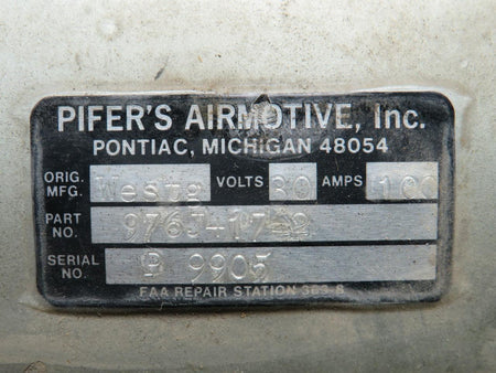 Pifers Airmotive 976J417-2 Pifer Starter Generator (30V)