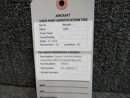 Space Controls MSH1 (Alt: 150-380041-1) Space Controls Motor (28V) (Cracked Mount) (Core)