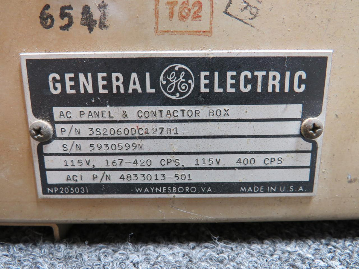General Electric 3S2060DC127B1 (Alt: 4833013-501) General Electric AC Panel & Contactor Box