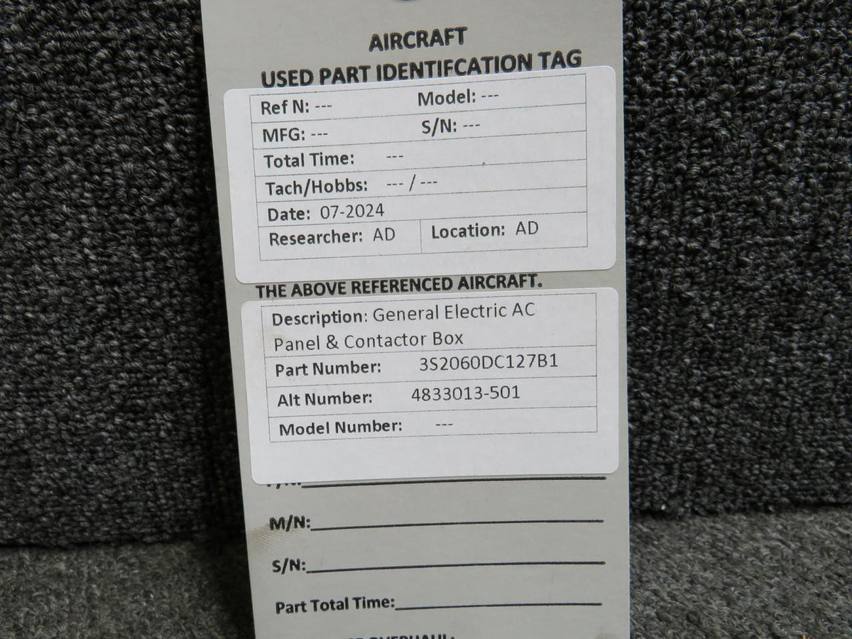 General Electric 3S2060DC127B1 (Alt: 4833013-501) General Electric AC Panel & Contactor Box