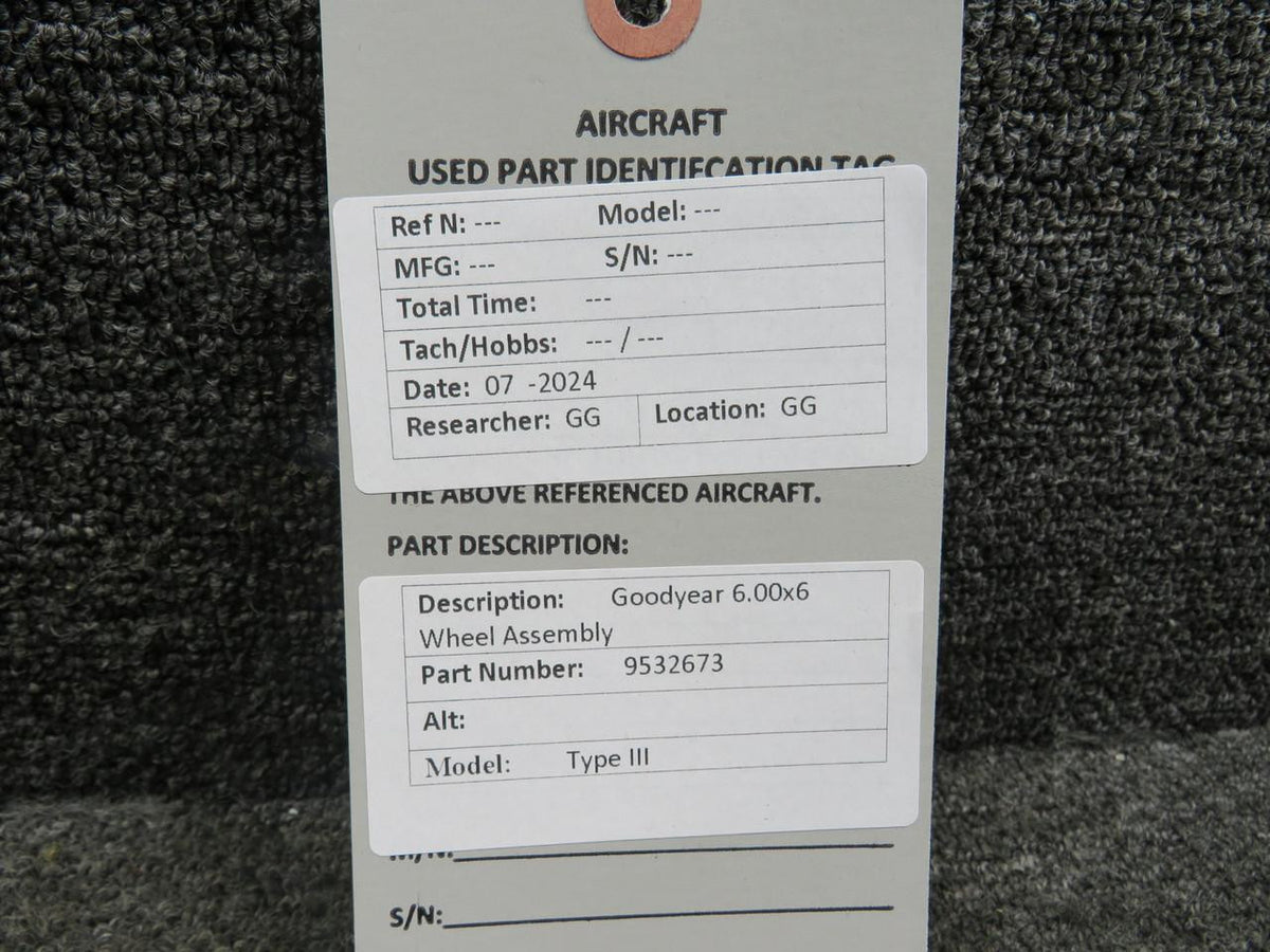 Goodyear 9532673 Goodyear Type III 6.00-6 Wheel Assembly