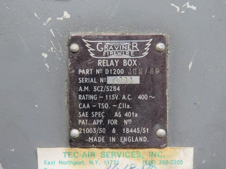 Graviner D1200 Graviner Relay Box with Bracket