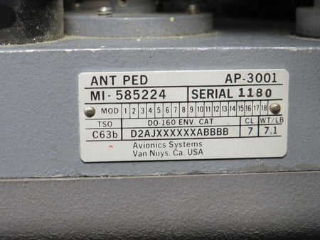RCA MI-585224, 1716803-502 RCA AP-3001 Antenna Drive Assembly and Radar Array