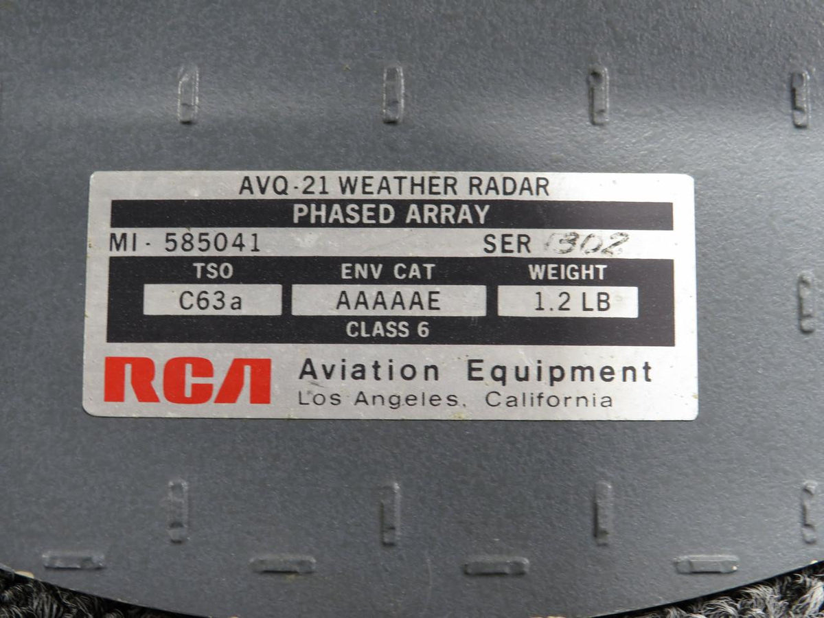 RCA MI-585224, MI-585041 RCA AP-3001 Antenna Drive Assy and Radar Array