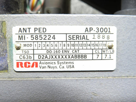 RCA MI-585224, MI-585084 RCA AP-3001 Antenna Drive Assy and Radar Array