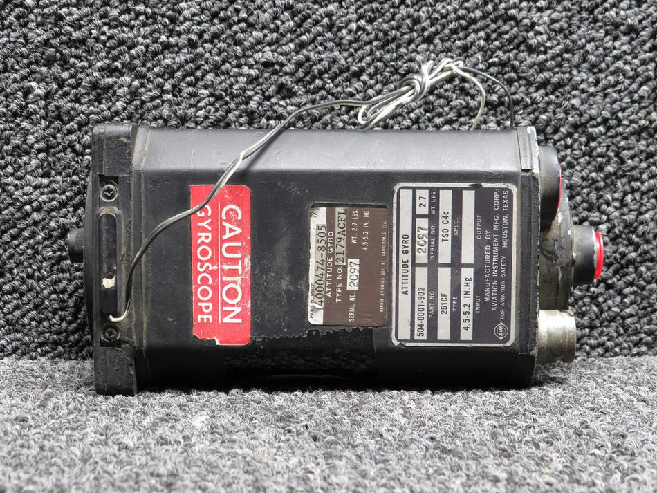 Bendix Airplane Parts & Equipment 4000474-8505 (Alt: 504-0001-902) Bendix Attitude Gyro Indicator