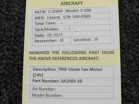 TRW 3A1003-10 TRW Globe Fan Motor (24V)