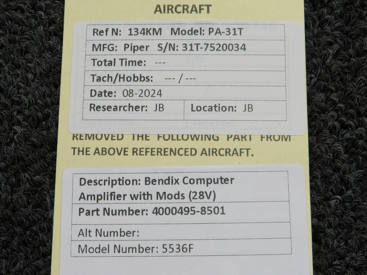 Bendix Airplane Parts & Equipment 4000495-8501 Bendix 5536F Computer Amplifier with Mods (28V)