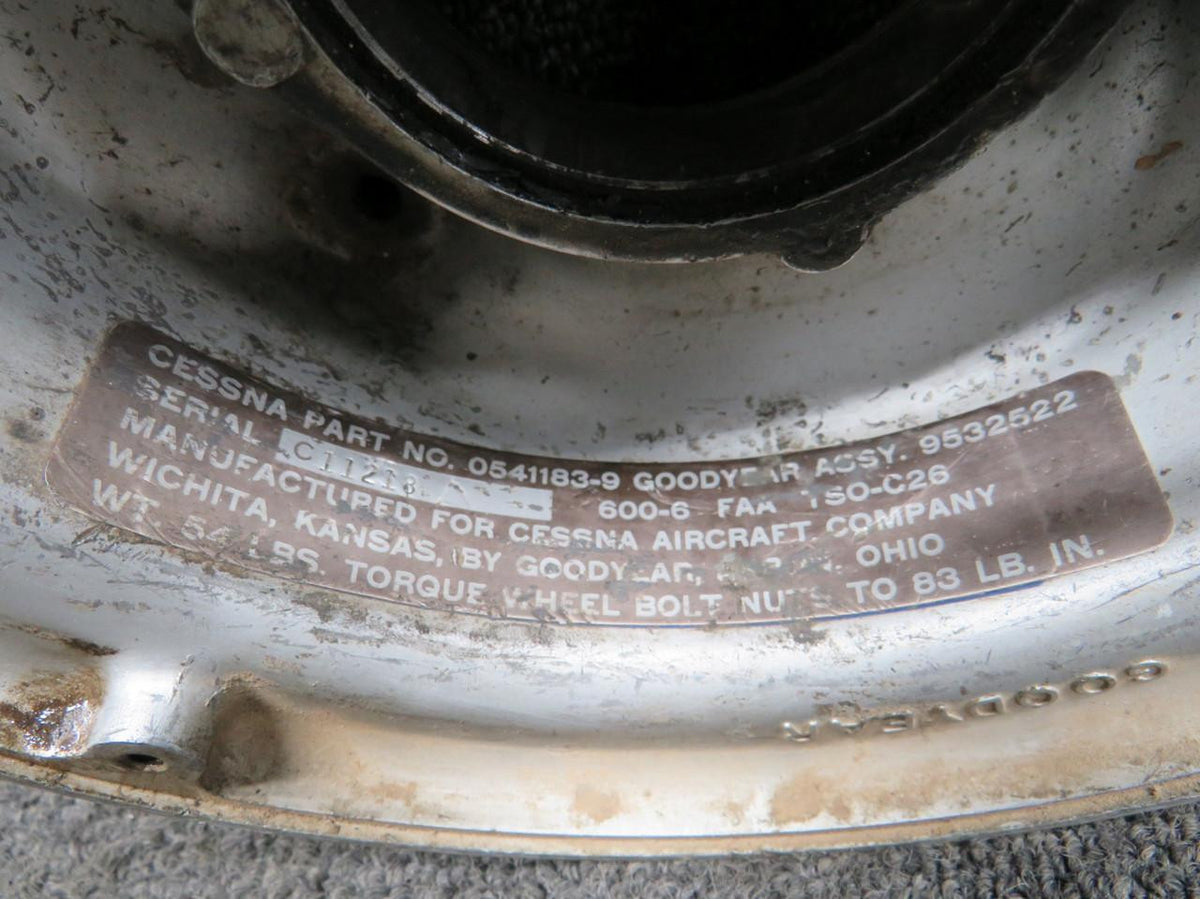 Goodyear 9532522 Goodyear 6.00-6 Outer Wheel Half (No Bearing)