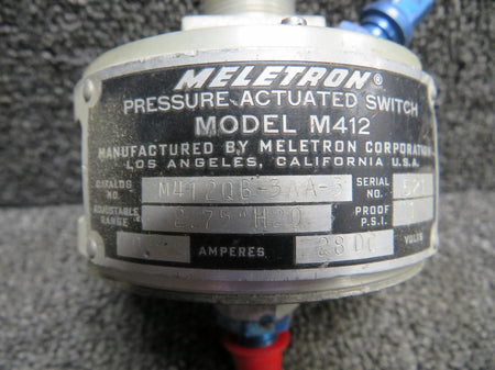 Meletron M412QB-3AA-3 Meletron M412 Pressure Actuated Switch (Volts: 28) (Core)