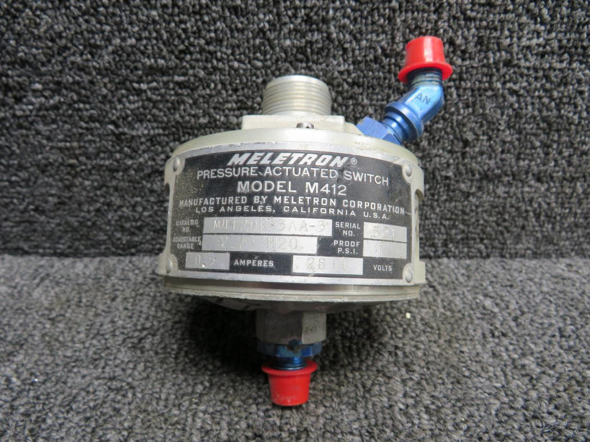 Meletron M412QB-3AA-3 Meletron M412 Pressure Actuated Switch (Volts: 28) (Core)
