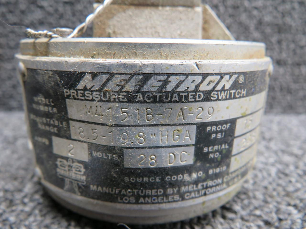 Meletron M4151B-7A-29 Meletron Pressure Actuated Switch (Volts: 28, Amps: 2)