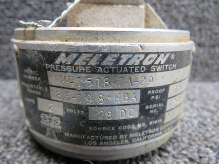 Meletron M4151B-7A-29 Meletron Pressure Actuated Switch (Volts: 28, Amps: 2)