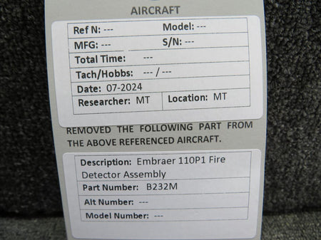 Embraer B232M Embraer 110P1 Fire Detector Assembly