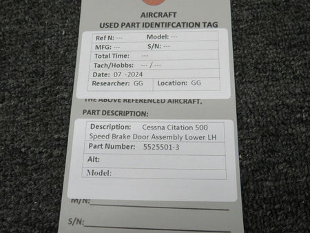 Cessna Aircraft Parts 5525501-3 Cessna Citation 500 Speed Brake Door Assembly Lower LH