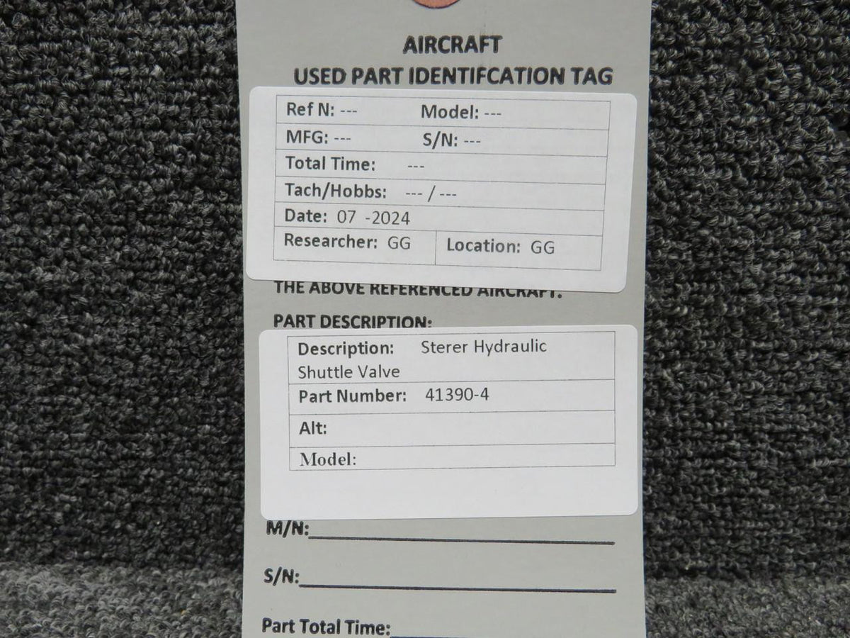 Sterer 41390-4 Sterer Hydraulic Shuttle Valve