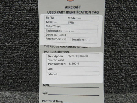 Sterer 41390-4 Sterer Hydraulic Shuttle Valve