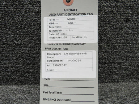 Consolidated Airborne Systems PAA700-14 (Alt: 9910082-17) CAS Fuel Probe with Mount