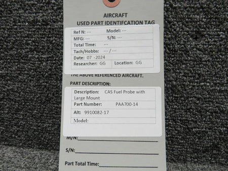 Consolidated Airborne Systems PAA700-14 (Alt: 9910082-17) CAS Fuel Probe with Large Mount