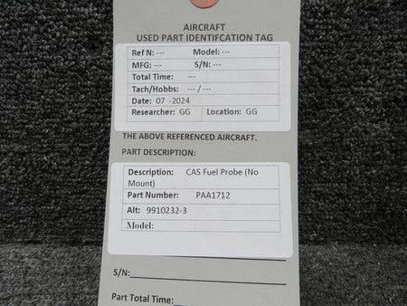 CAS PAA1712 (Alt: 9910232-3) CAS Fuel Probe (No Mount)