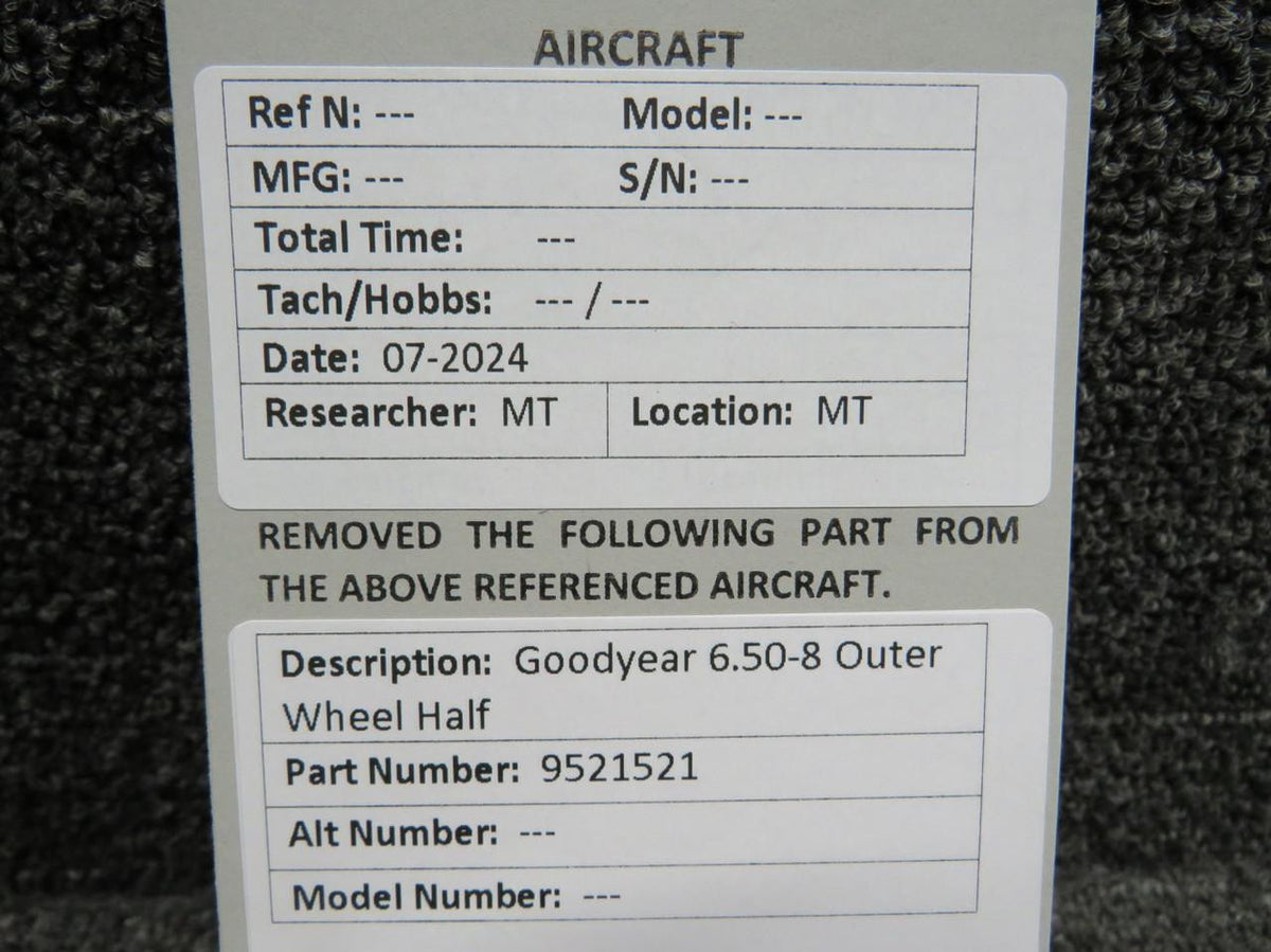 Goodyear 9521521 Goodyear 6.50-8 Outer Wheel Half