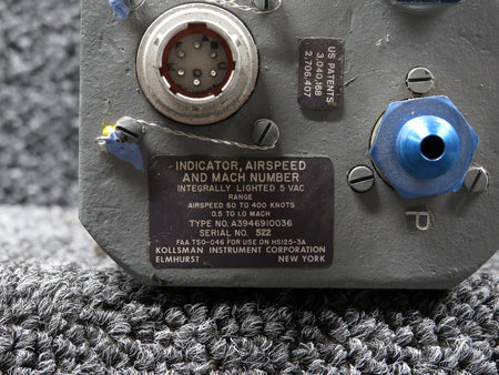 kollsman A3946910036 Kollsman Corp Airspeed Mach Indicator