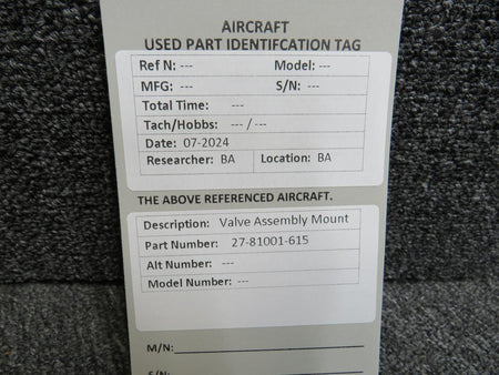 Does Not Apply 27-81001-615 Valve Assembly Mount