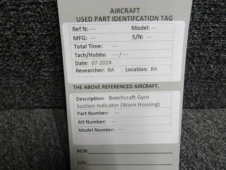 Beechcraft Parts Beechcraft Gyro Suction Indicator (Worn Housing)