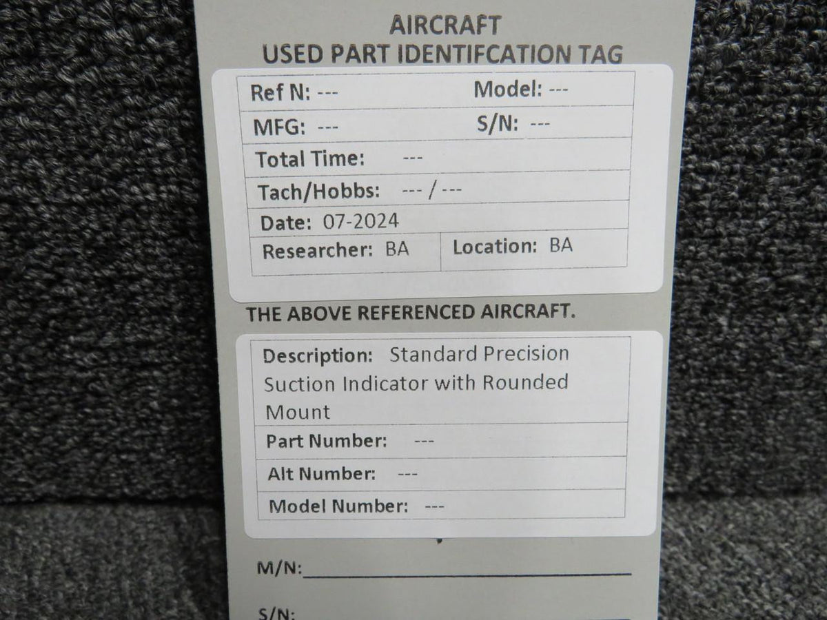 Standard Precision Suction Indicator with Rounded Mount
