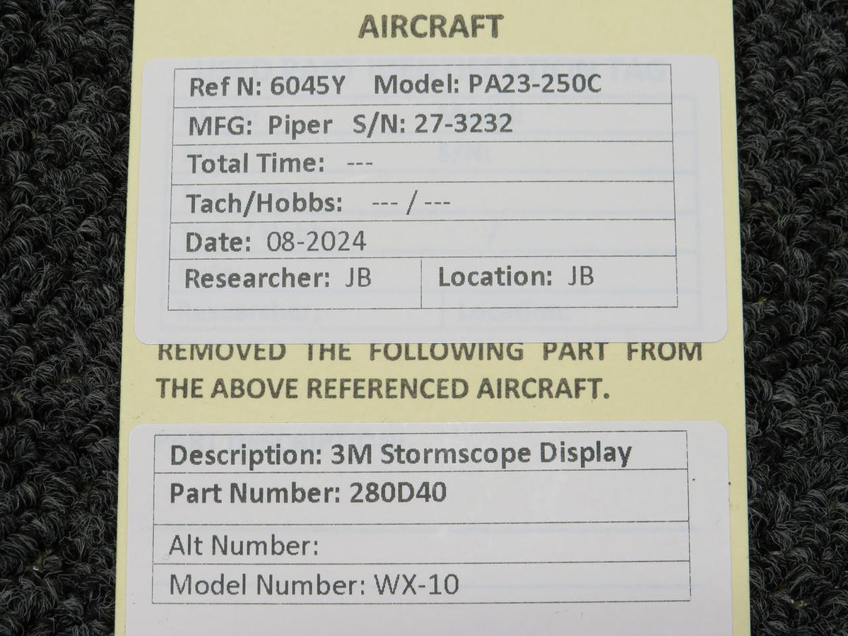 3M 280D40 3M WX-10 Stormscope Display