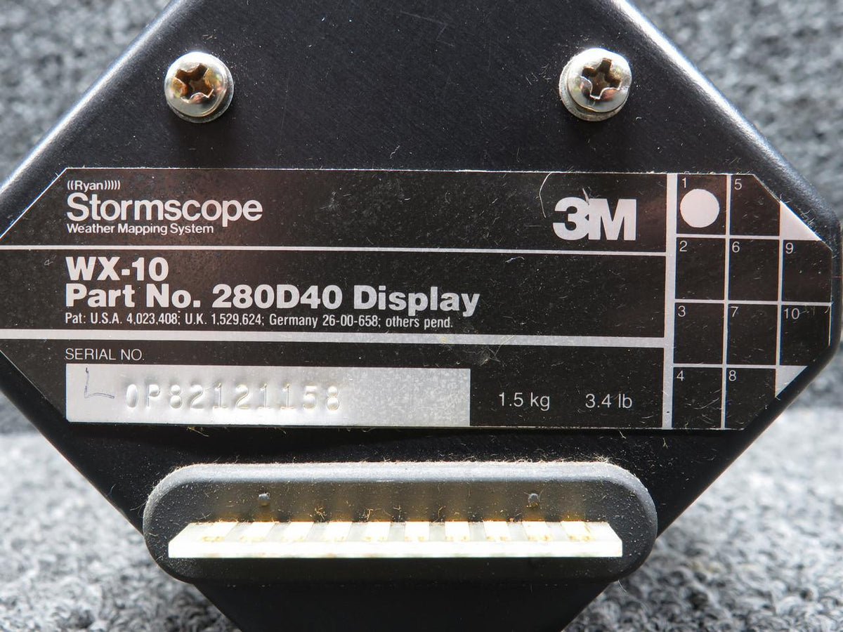 3M 280D40 3M WX-10 Stormscope Display with Modifications