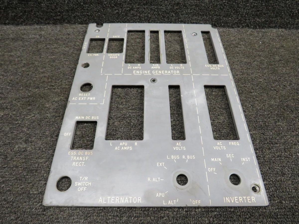 Gulfstream 1159FP20025-57F Gulfstream GII Engine Generator and Alternator Control Placard