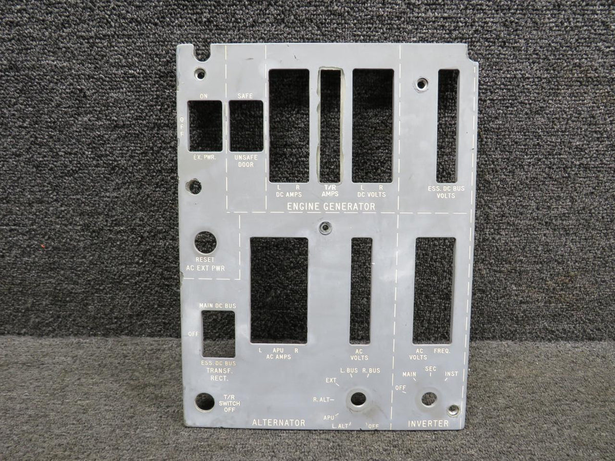 Gulfstream 1159FP20025-57F Gulfstream GII Engine Generator and Alternator Control Placard