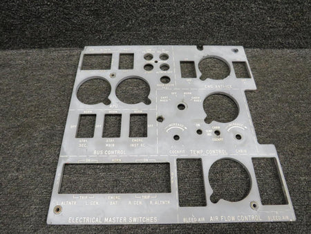 Gulfstream 1159FP20025-59G Gulfstream GII Electrical Master Switch Control Panel Placard