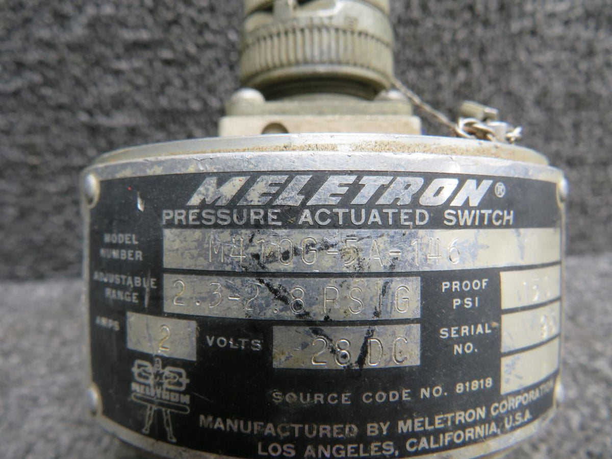 Meletron M410G-5A-146 Meletron Pressure Actuated Switch (Volts: 28, Amps: 2)