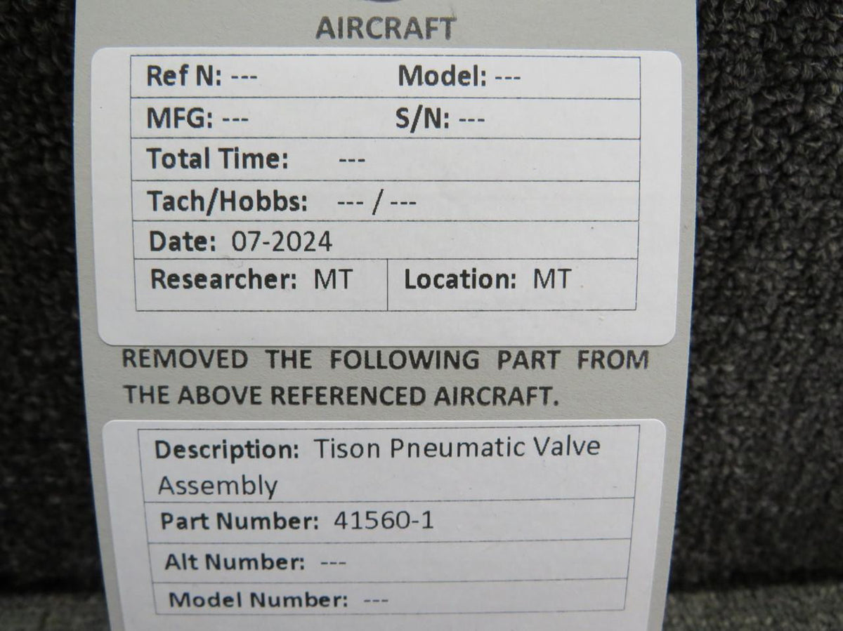 Tison 41560-1 Tison Pneumatic Valve Assembly