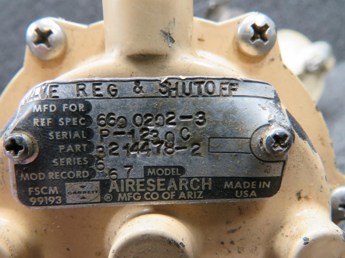 Airesearch 3214478-2 Airesearch Series 6 Regulator and Shutoff Valve Assy with Mods