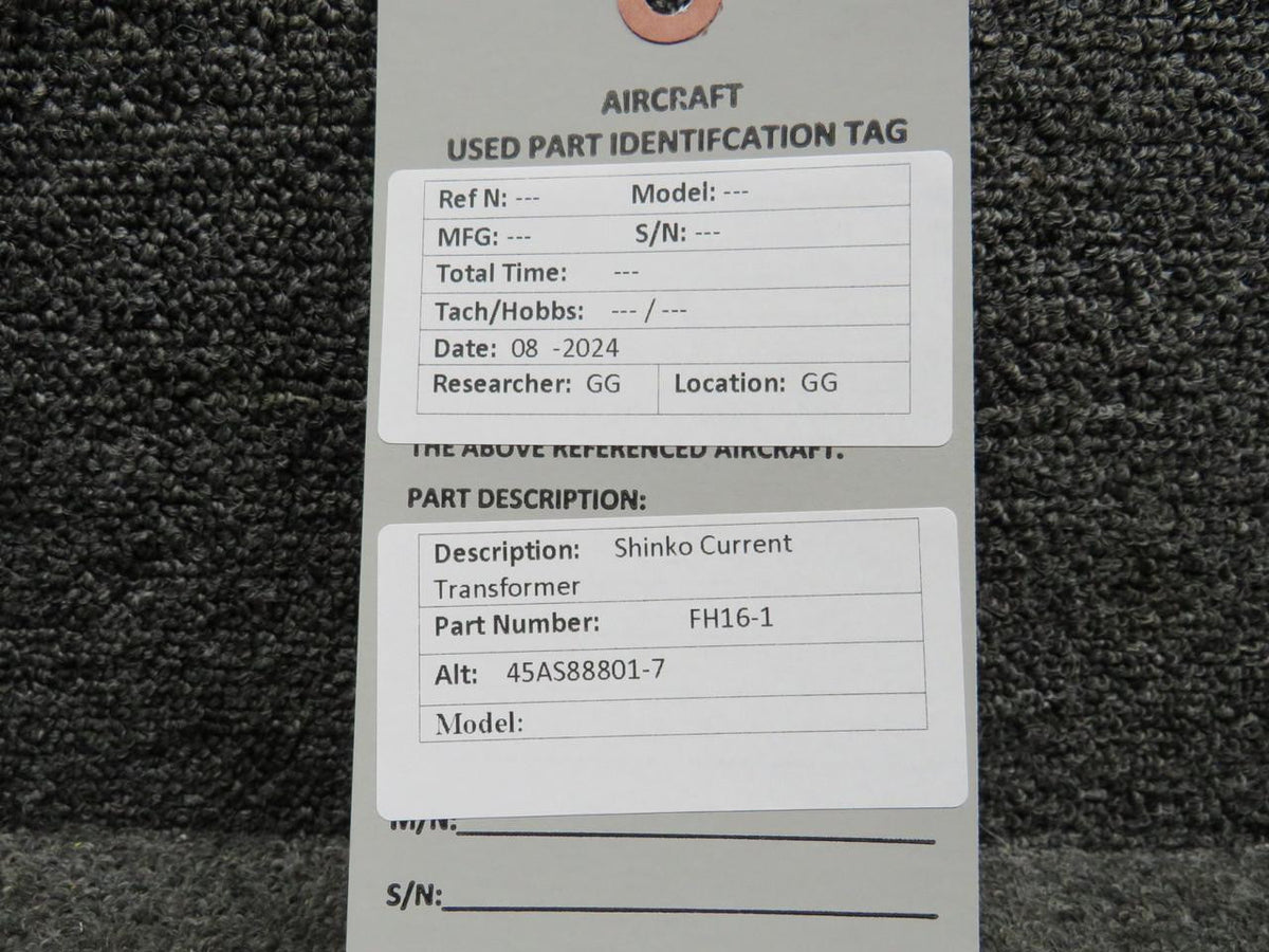 Shinko FH16-1 (Alt: 45AS88801-7) Shinko Current Transformer