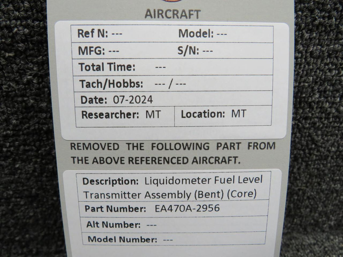 Liquidometer EA470A-2956 Liquidometer Fuel Level Transmitter Assembly (Bent) (Core)