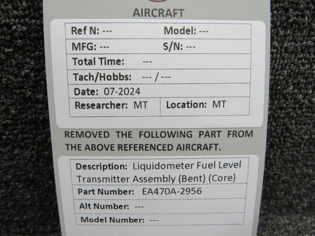 Liquidometer EA470A-2956 Liquidometer Fuel Level Transmitter Assembly (Bent) (Core)