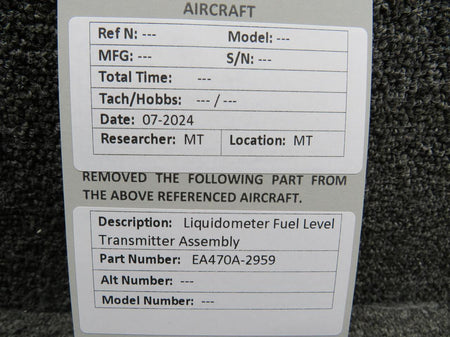 Liquidometer EA470A-2959 Liquidometer Fuel Level Transmitter Assembly
