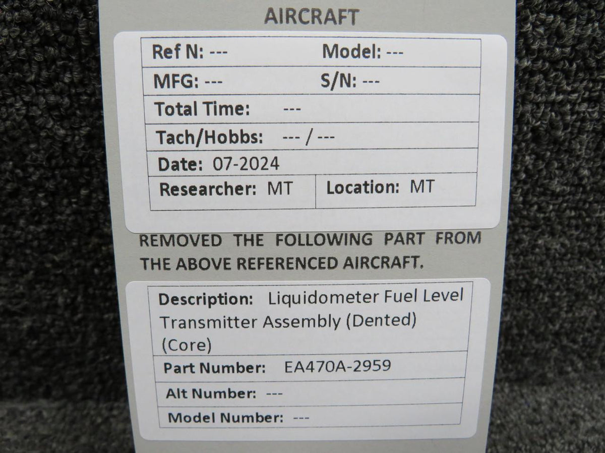 Liquidometer EA470A-2959 Liquidometer Fuel Level Transmitter Assembly (Dented) (Core)